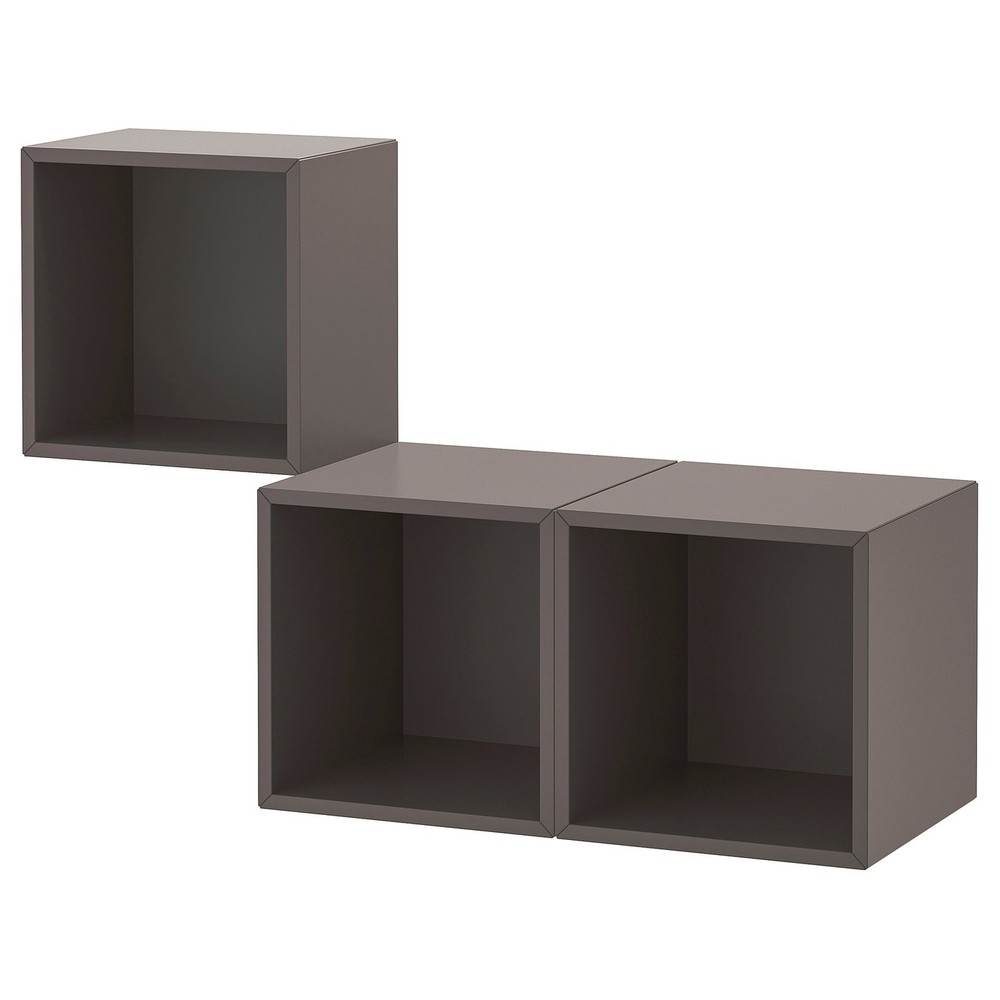 IKEA EKET  (ИКЕА ЕКЕТ)  -  Комбинация настенных шкафов - тёмно-серый 105x35x70 см