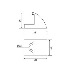 Упор дверной Code Deco DS-0020-CR хром