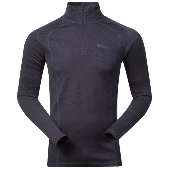 Фуфайка мужская с длинным рукавом и высоким воротом на молнии Bergans Fjellrapp Half Zip 1958