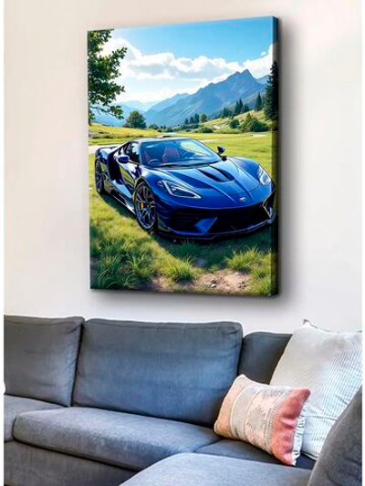Картина "Chevrolet Corvette", для интерьера 30х40см 1шт.
