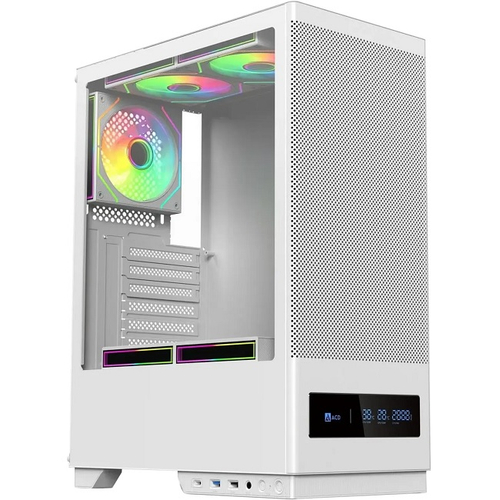 Корпус Midi-Tower ACD Citadel 108DW TG, ATX, белый (AH-SI1G0W-00)