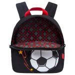 Рюкзак детский Grizzly, 22*25*9см, 1 отделение, 1 карман, укрепленная спинка, черный
