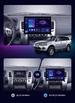 Магнитола для Mitsubishi L200, Pajero Sport 2006-2016 - Teyes CC3-2K монитор 13", QLED+2K, Android 10, Быстрая, 4G SIM-слот, CarPlay