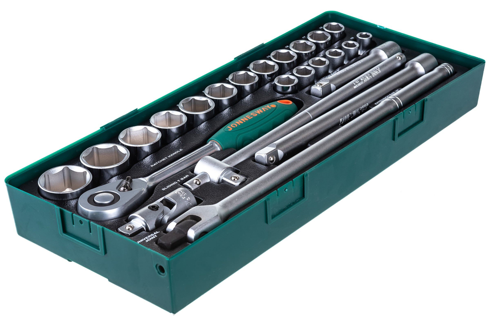 Набор торцевых головок 1/2"DR 10-32 мм 24 предмета (ложемент) Jonnesway S04H4524ST (S04H4524SP)