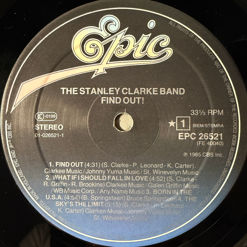 The Stanley Clarke Band – Find Out! (Голландия 1985г.) Т