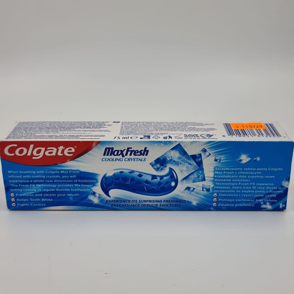 Зубная паста Max Fresh Cooling Crystals Cool mint 75 мл (Из Финляндии)