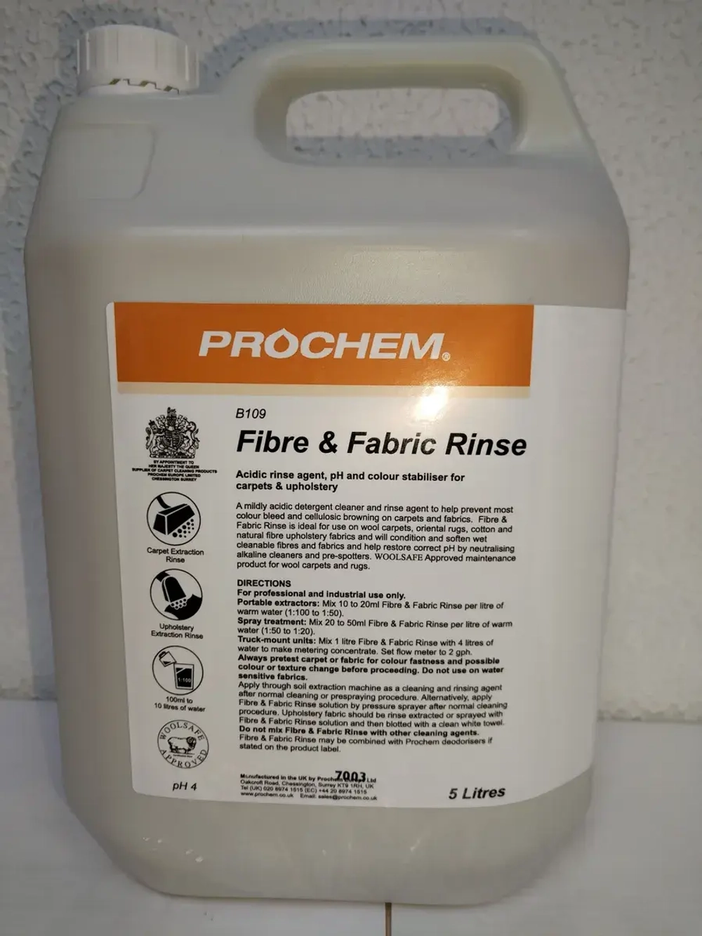 Prochem Fibre & Fabric Rinse(5л) Кислотный ополаскиватель