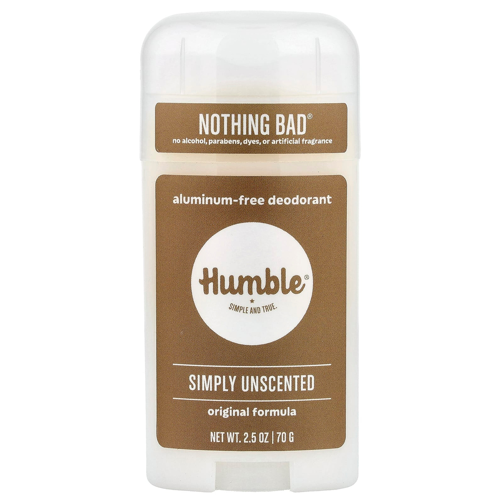 Humble Brands, дезодорант без алюминия, без отдушки, 70 г (2,5 унции)