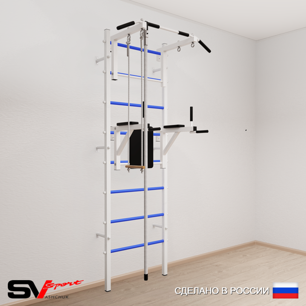 Шведская стенка Sv Sport усиленная 676 (Турник стандарт/Брусья/Канат/Трапеция)