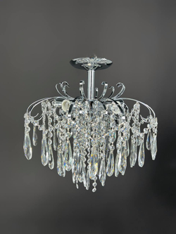 Люстра потолочная на штанге Lanbos Jewel, 5 ламп Е14, 200 Вт, золотая