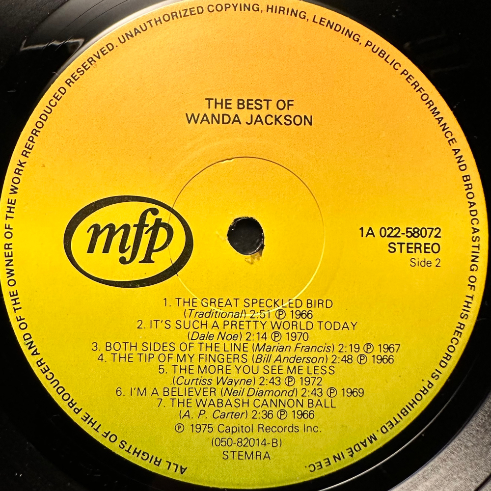 Wanda Jackson - The Best Of Wanda Jackson (Голландия 1980г.)