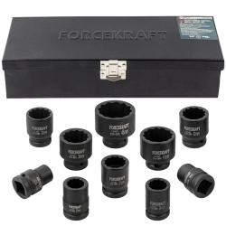 Набор головок ударных 3/4''10пр. (12гр.) (17,19,22,24,27,30,32,36,41,46мм) FORCEKRAFT FK-6109-9MPB