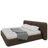 Кровать двуспальная Hub Soft 200 см (шоколад, твид)
