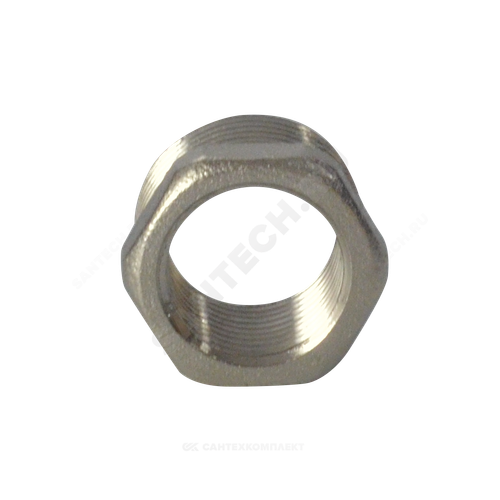Футорка латунь никель Ду 15х10 (1/2"х3/8") НР/ВР RTP (РосТурПласт) 25121
