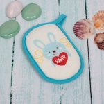 Губка для тела махровая детская «Happy baby - Зайчик Остин» , 13*8,5 см (ZIP пакет)