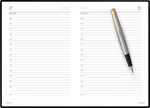 Подарочный набор: Ручка перьевая Parker Jotter Stainless Steel GT и Ежедневник синий недатированный