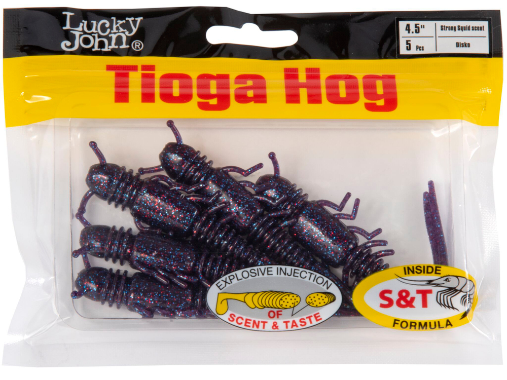 Виброхвосты съедобные LJ Pro Series TIOGA HOG 4.5in (11,4 см), цв. S63, 5 шт.