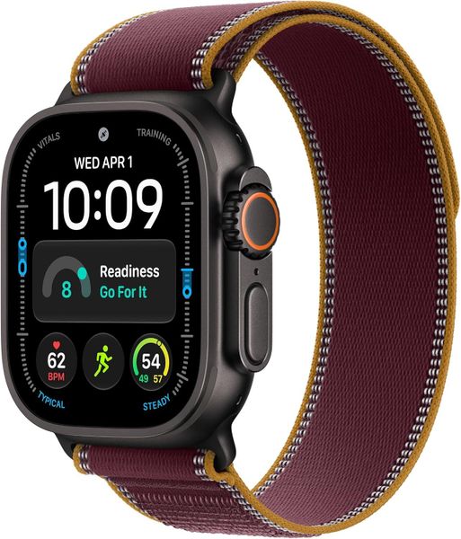 Умные часы Apple Watch Ultra 4 49 мм Black Titanium Case with Trail Loop (M/L) Бордовый | Burgundy