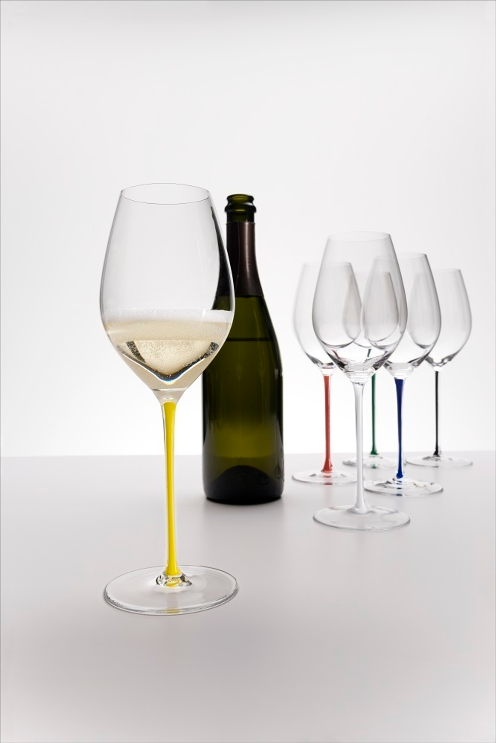 Набор фужеров для шампанского 6шт 445мл Riedel Fatto a Mano Champagne Glass с разноцветными ножками