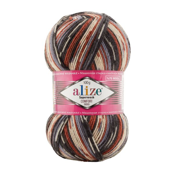 Пряжа Alize (Ализе) Superwash Comfort Socks / уп.5 мот. по 100 г, 420 м, 7840, 549365-74