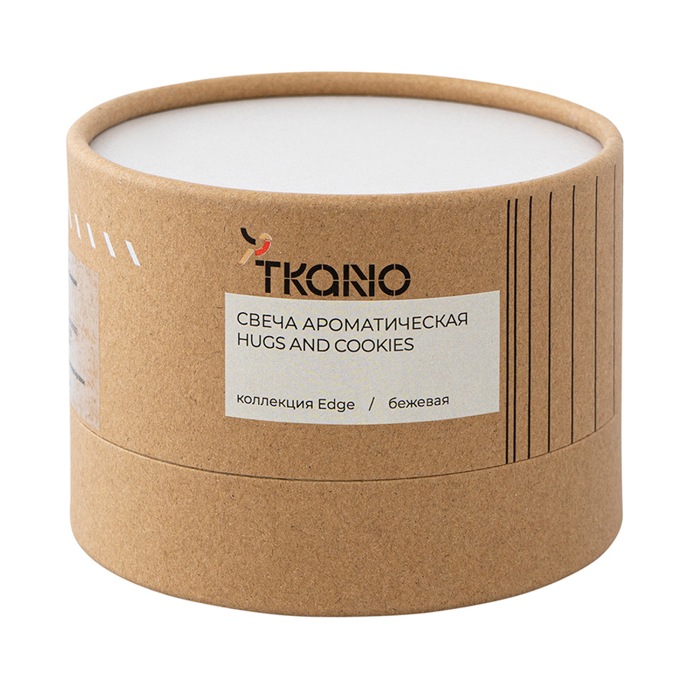 Свеча ароматическая Tkano Edge Spicy Snowflakes бежевая 30ч