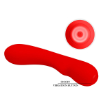 Красный изогнутый вибратор 19см Pretty Love Matt BI-014667-2