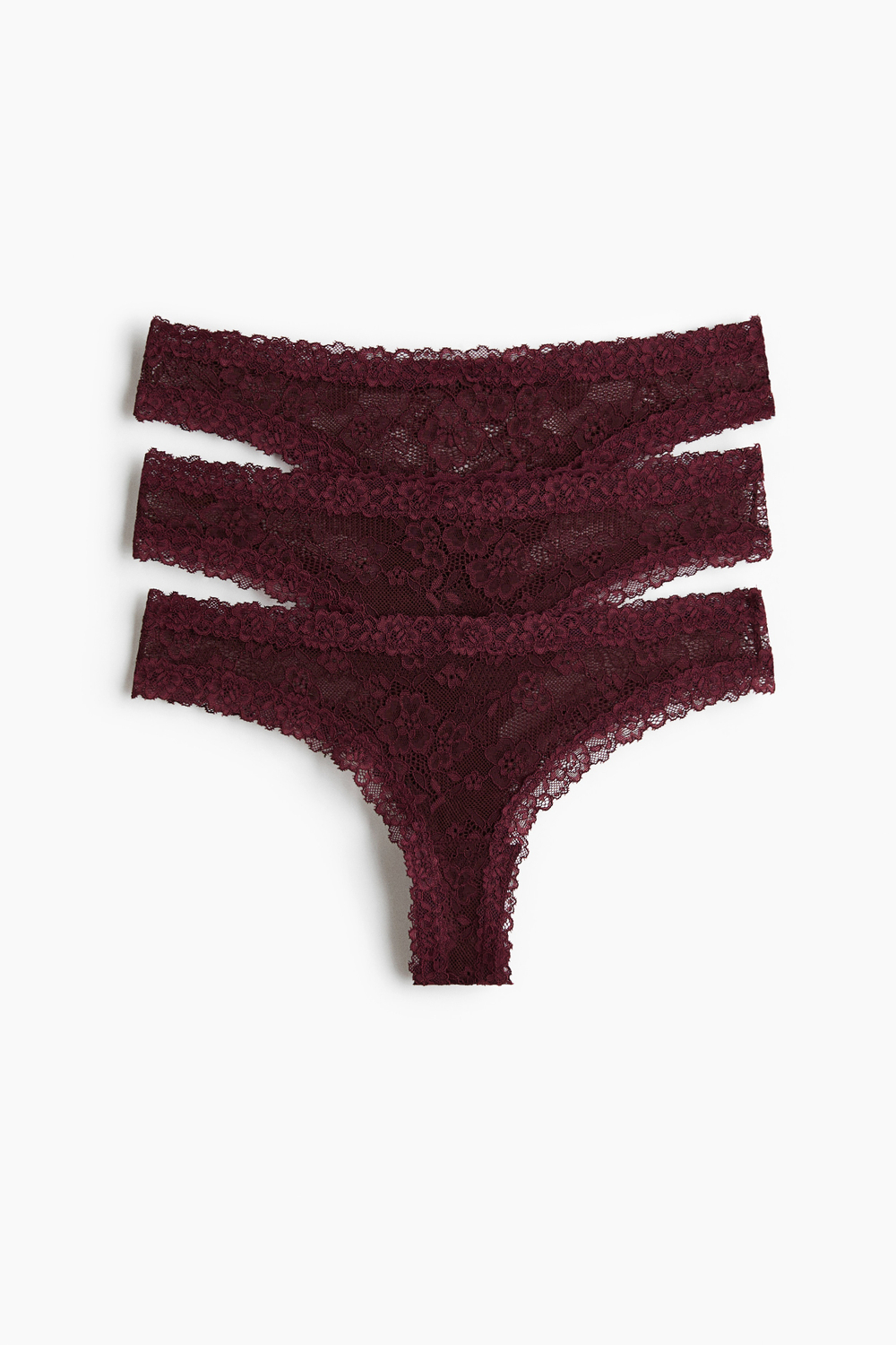 Кружевные трусы Brazilian, 3 шт. - H&M