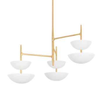 Corbett Evander Chandelier, 107 cm, Vintage Gold Leaf
