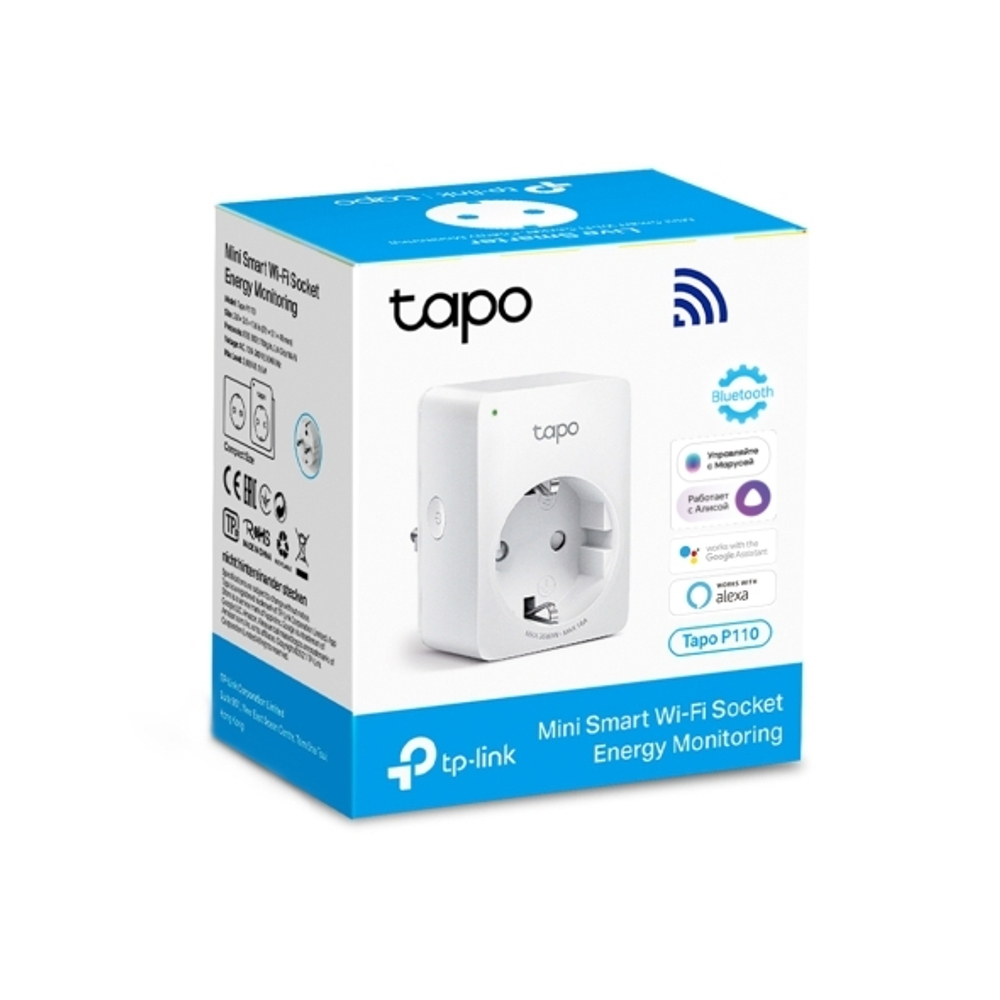 TP-Link Tapo P110 Умная мини Wi-Fi розетка, Wi-Fi 2,4 ГГц