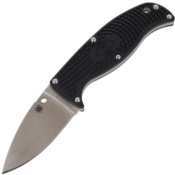 Цена наНож с фиксированным клинком Enuff Leaf-shaped Spyderco FB31PBK, сталь VG-10 Satin Plain, рукоять термопластик FRN, чёрный