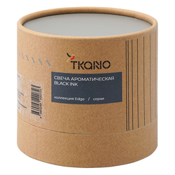 Свеча ароматическая Tkano Edge Black Ink серая 60ч