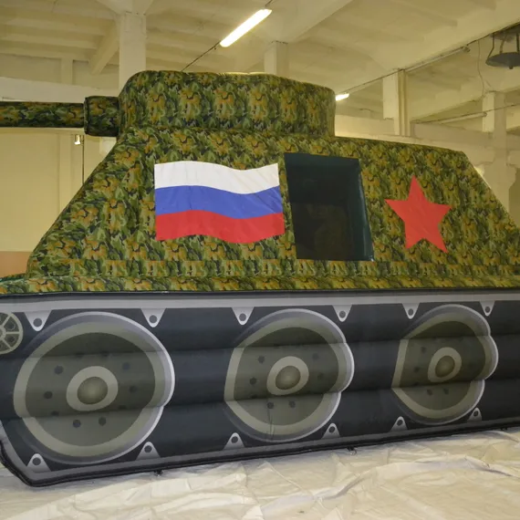 Надувной батут "Танк" 6 х 4 х 3,5 метра