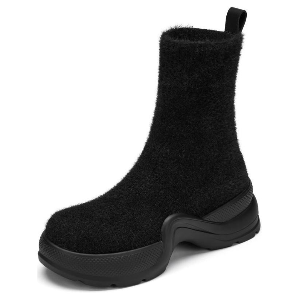 73Hours Cat Like Girlfriend Ankle Boots 3.5cm Women"s Black