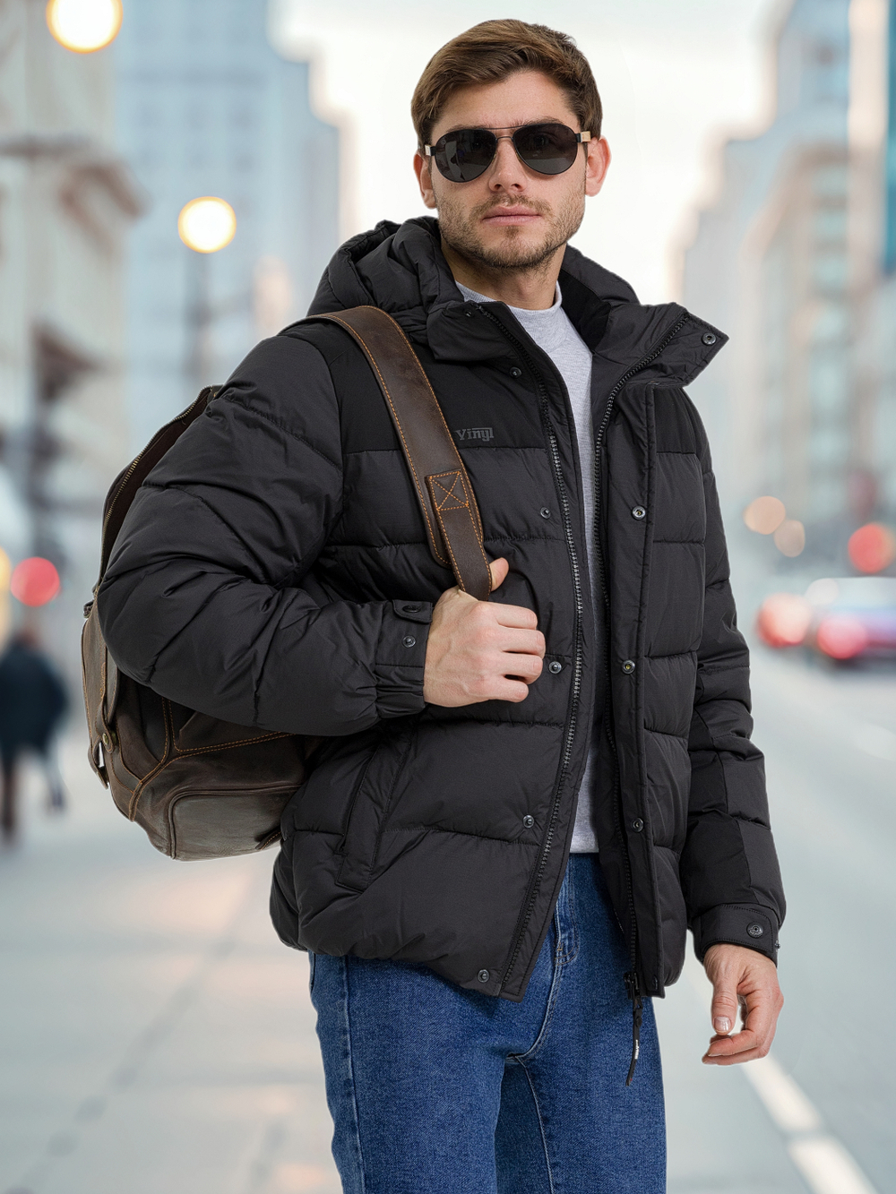 Куртка мужская чёрная артикул C23-2257 Black