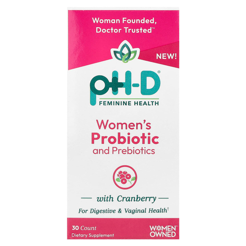 pH-D Feminine Health, пробиотик и пребиотики с клюквой для женщин, 30 капсул