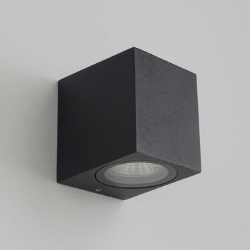 Уличный настенный светильник 1*GU10 CLT 528W1 BL чёрный Crystal Lux