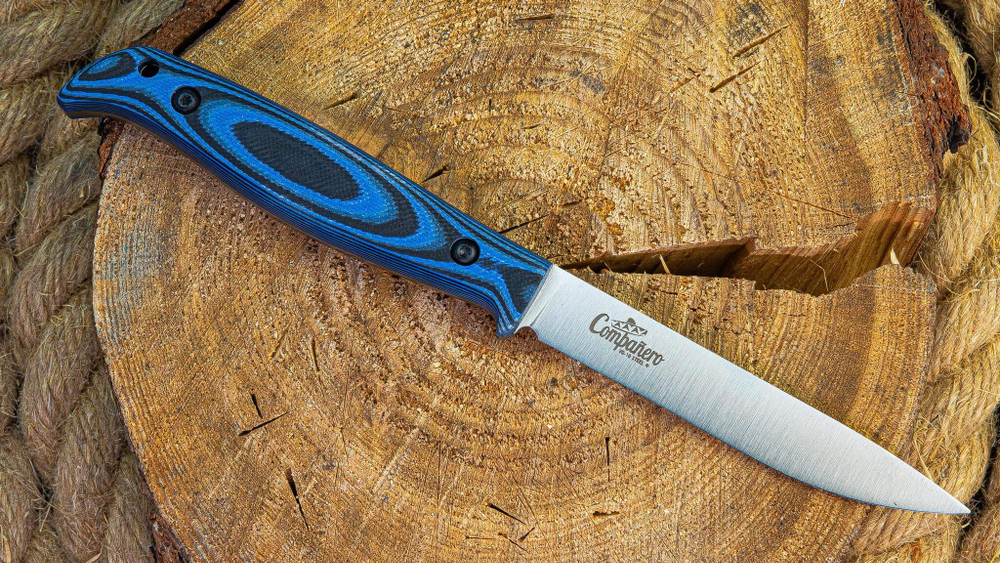 🏆 Туристический нож Companero VG-10 (Cryo) Black-blue G10