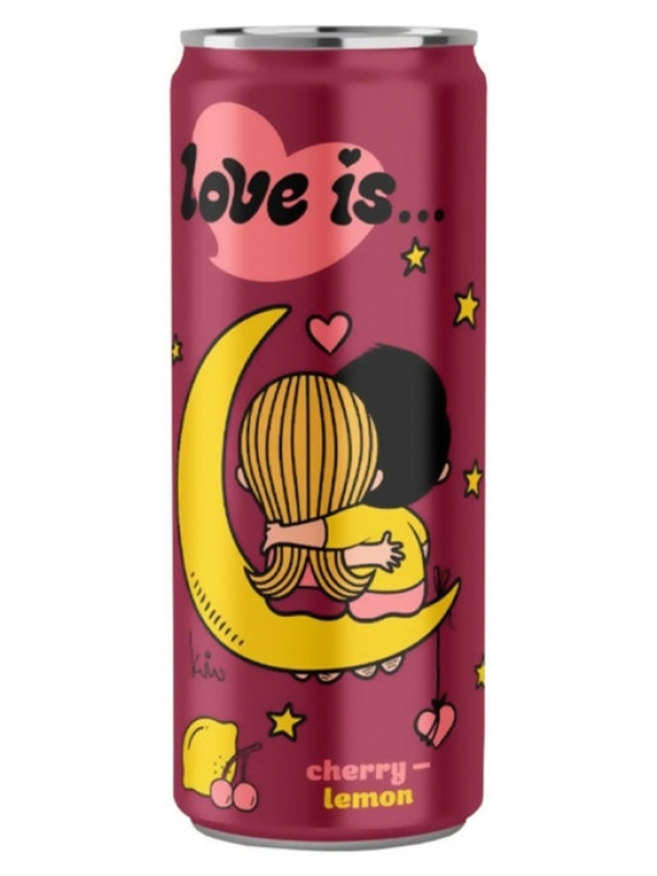 Напиток газированный Love is Cherry Lemon Вишня-Лимон (Бордовый) 330 мл