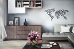 Деревянный декор настенный, панно, сборная модель EWA Design Карта Мира