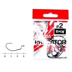 Крючки офсетные LUCKY JOHN Predator LJH355 №2, 8шт