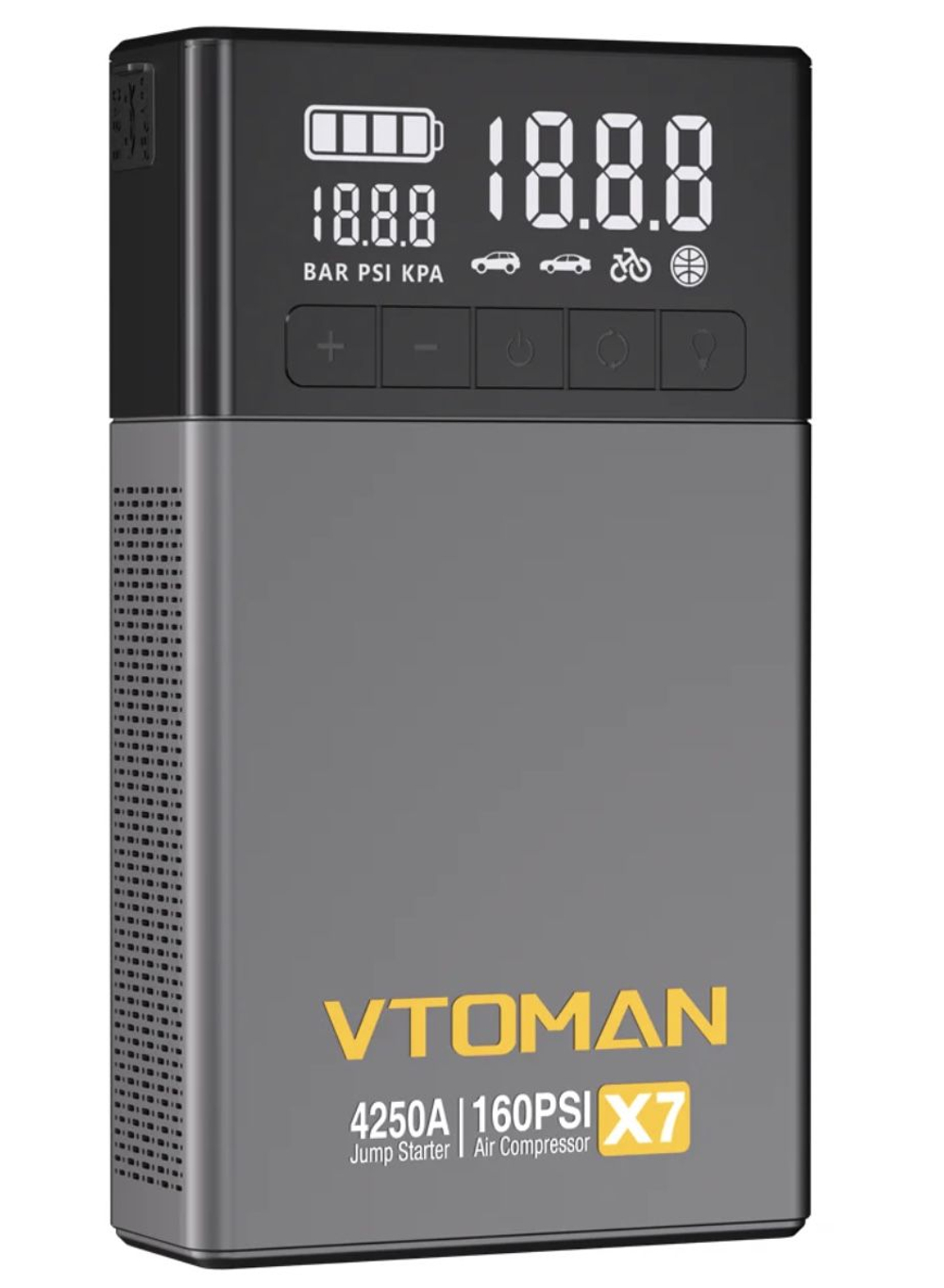 Устройство пусковое портативное бустер с компрессором 26800mAh 4250A VTOMAN X7