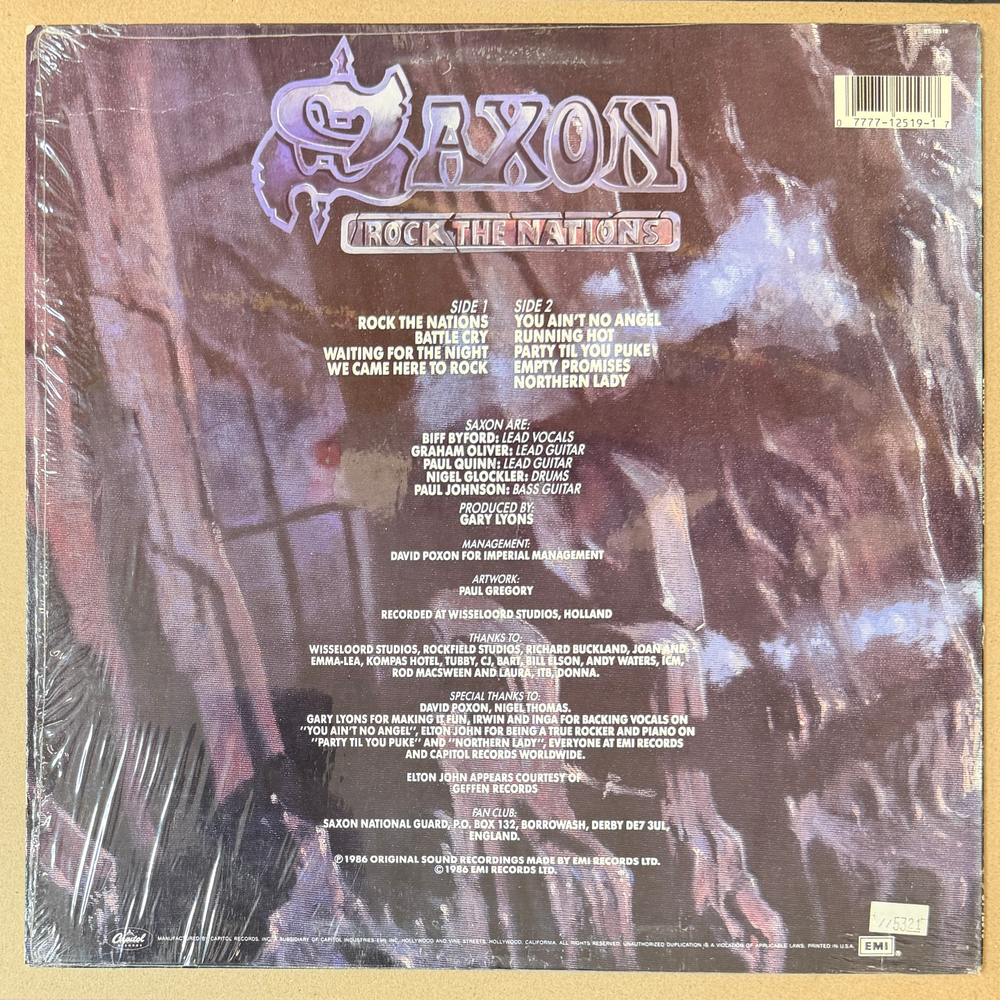 Saxon ‎– Rock The Nations (США 1986г.)