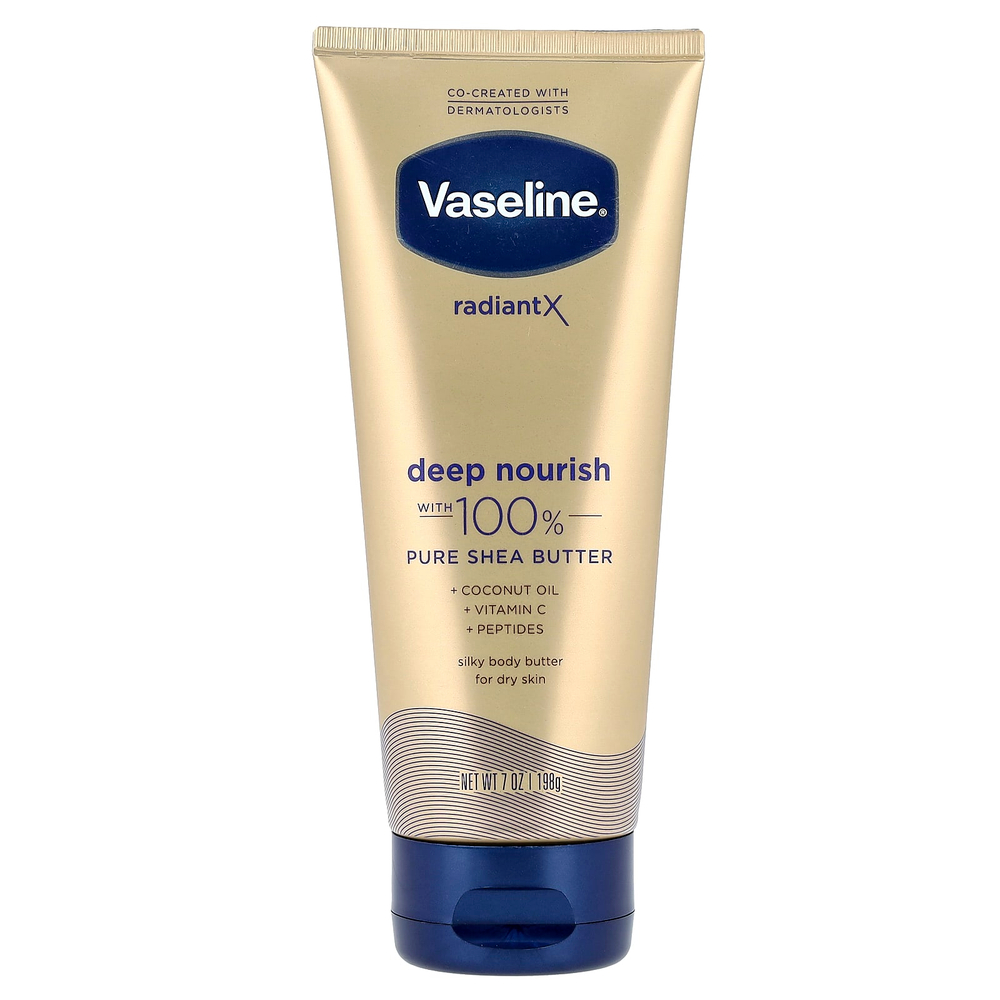 Vaseline, Radiant X, глубокое питание и шелковистое масло для тела, для сухой кожи, 198 г (7 унций)