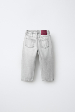 ZARA ДЖИНСЫ STRAIGHT, ЖЕМЧУЖНО-СЕРЫЙ