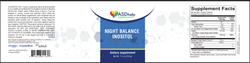 Night balance inositol — этикетка (Supplement Facts)
