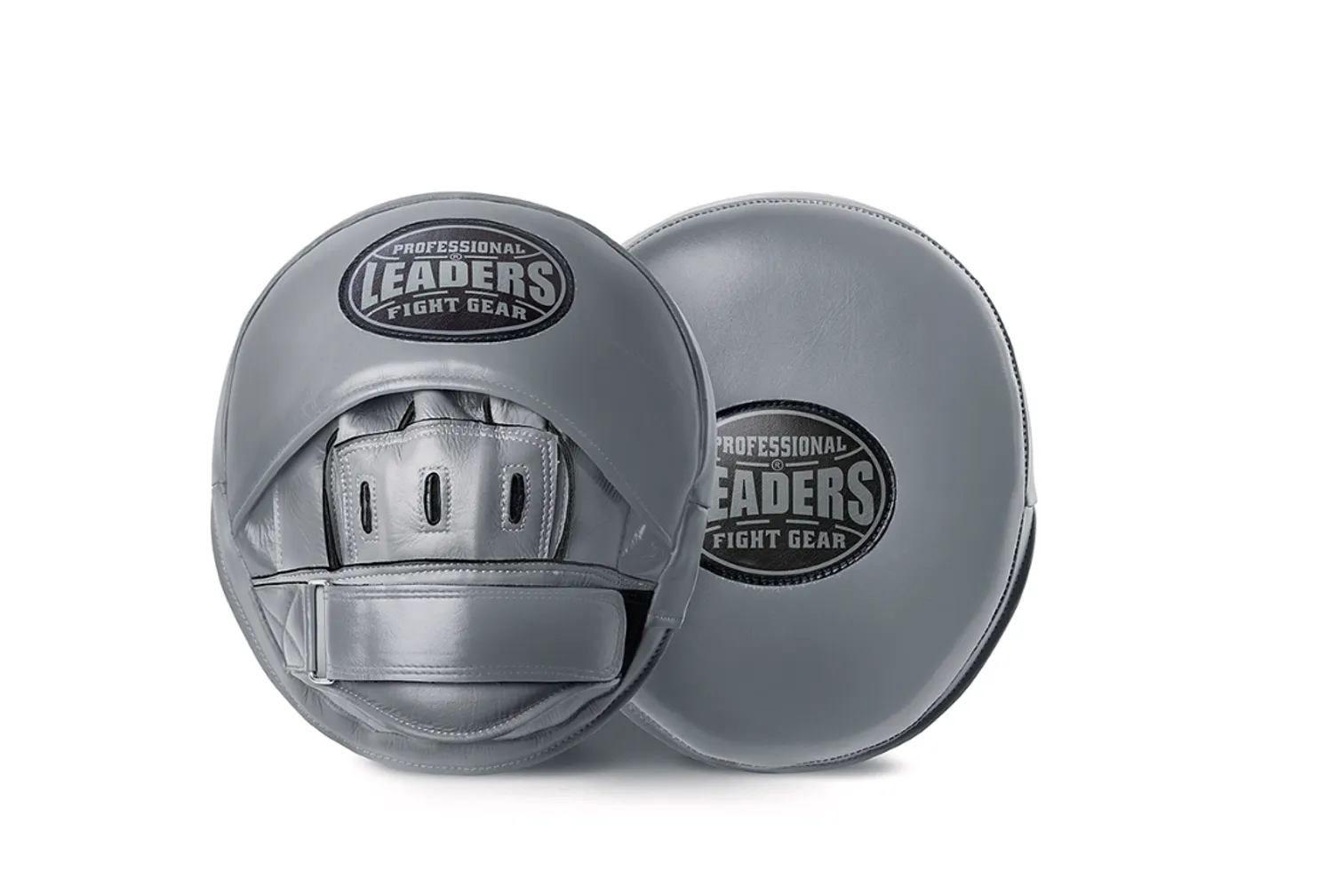Лапы тренерские LEADERS MID-AIR GREY (ONE, кожа, серый)