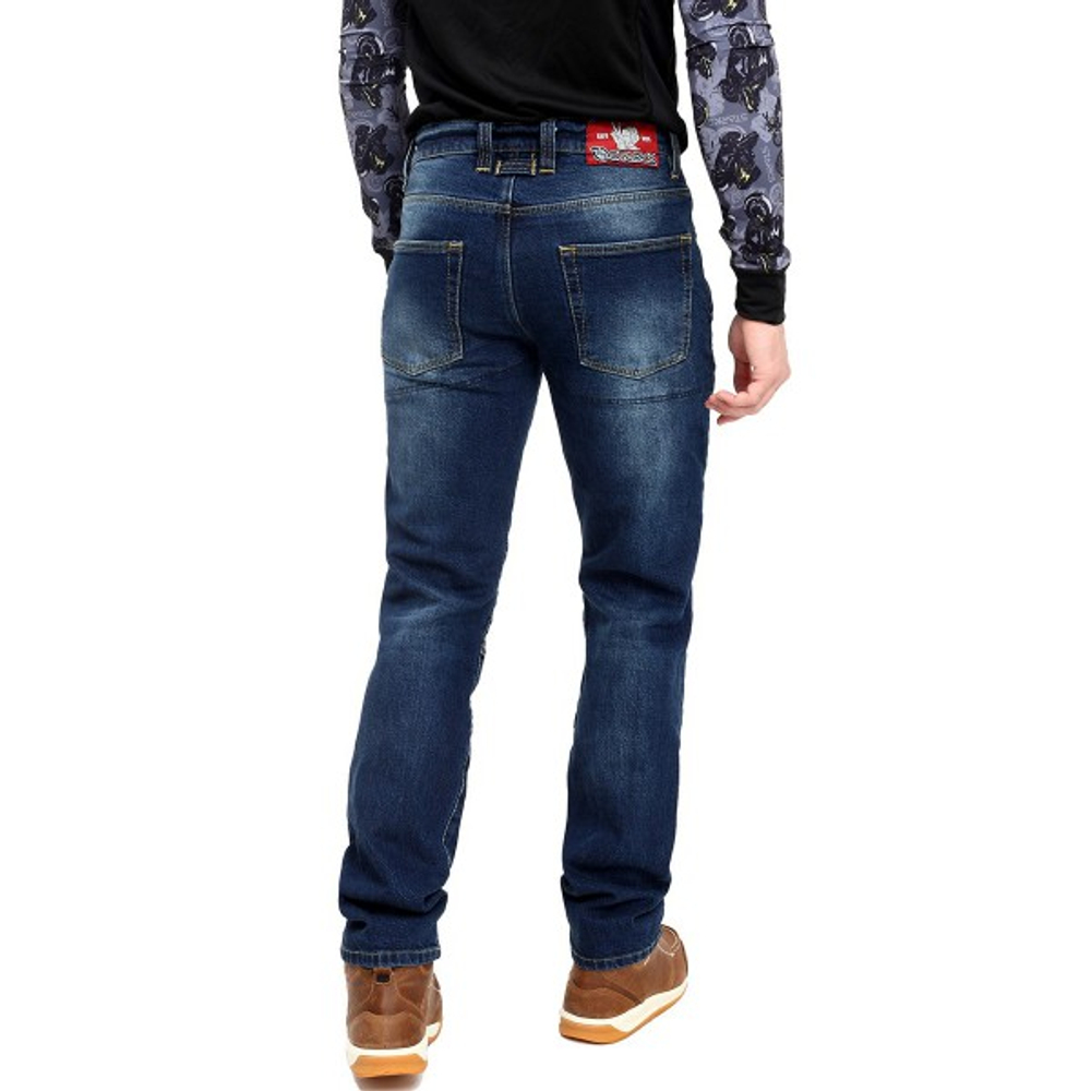 Мотоджинсы Starks SPIDER , муж., Regular fit, стрейч, Тёмный Синий, Enzim wash (42)