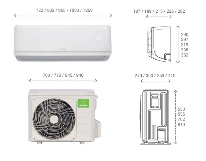 Настенная сплит-система LESSAR LS-H24KPA2 / LU-H24KPA2