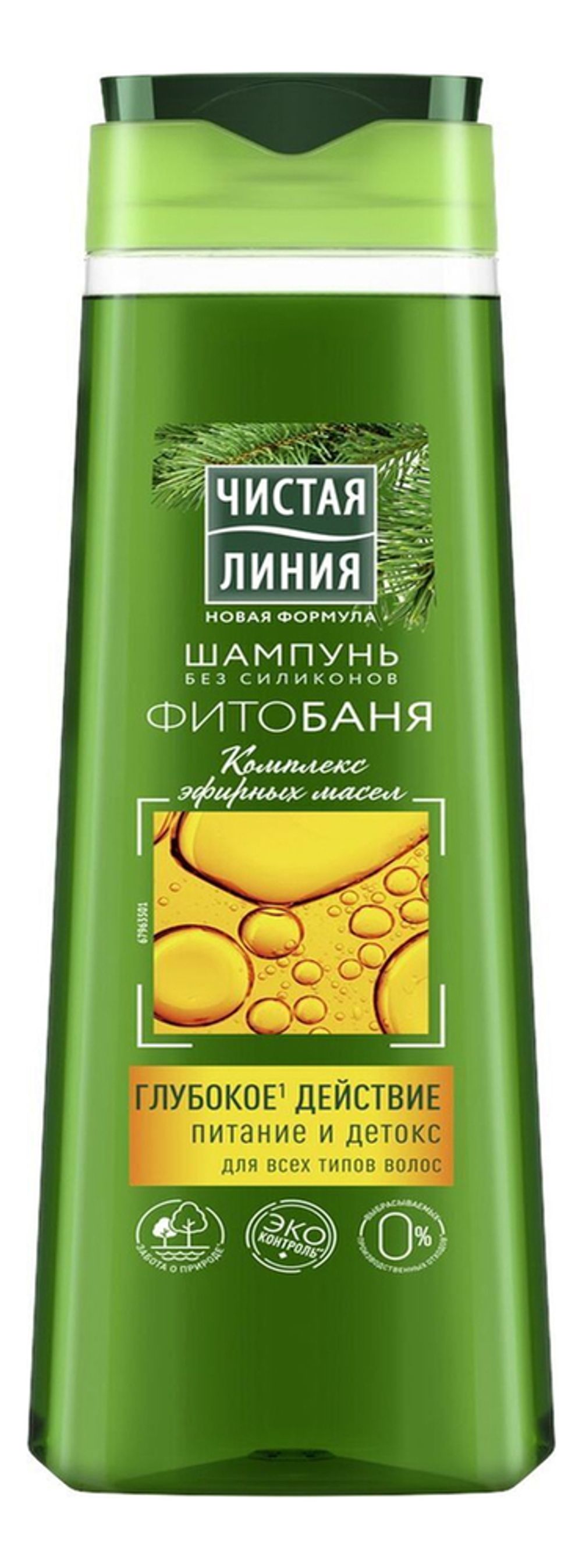 Шампунь ЧИСТАЯ ЛИНИЯ для всех типов волос фитобаня 400 мл