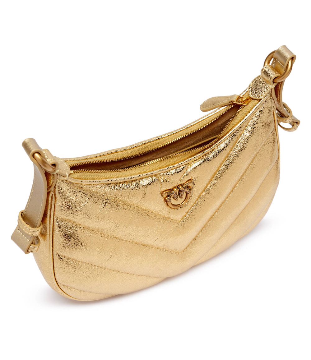 Кожаная сумка хобо HALF MOON MINI Pinko - золотой(102790 A1RO)